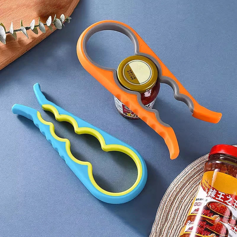 【4in1】マルチ万能オープナー ｜ 軽い力でラクラク開栓！ 瓶・ペットボトル・缶詰対応（シニア・ギフト向け）