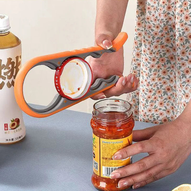 【4in1】マルチ万能オープナー ｜ 軽い力でラクラク開栓！ 瓶・ペットボトル・缶詰対応（シニア・ギフト向け）